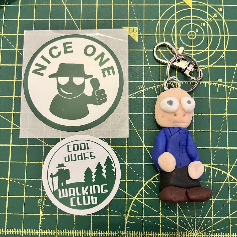 Normal Blue Shirt Keyring & Stickers (Free P&P UK only)
