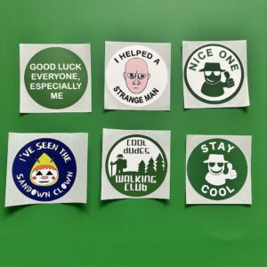 Six Vinyl Stickers (Free P&P UK only)