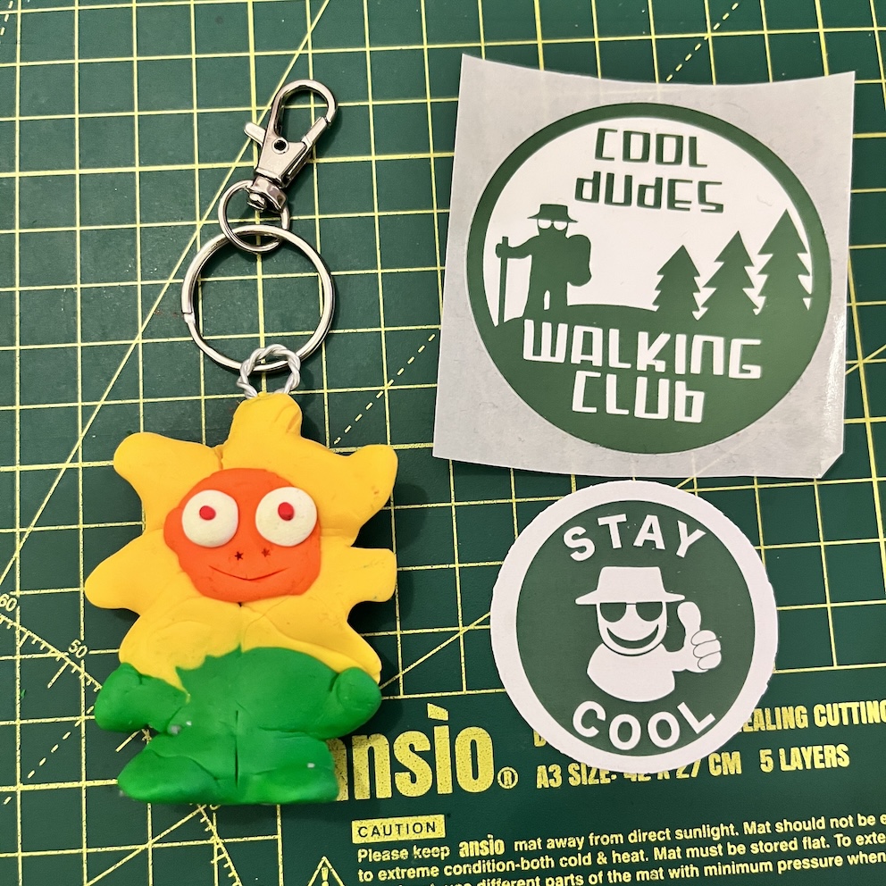 Flower Keyring & Stickers (Free P&P UK only)