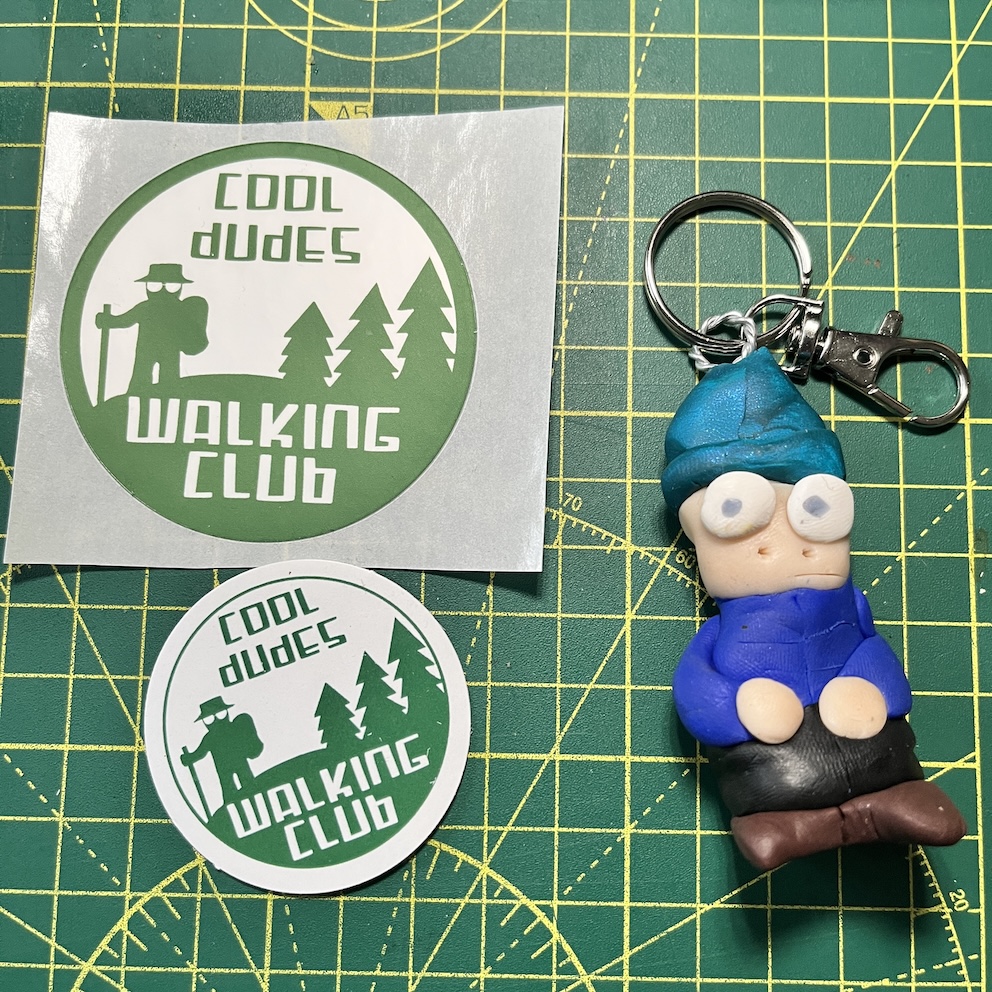 IMG_8858 2 Long Hat Winter Keyring & Stickers (Free P&P UK only)