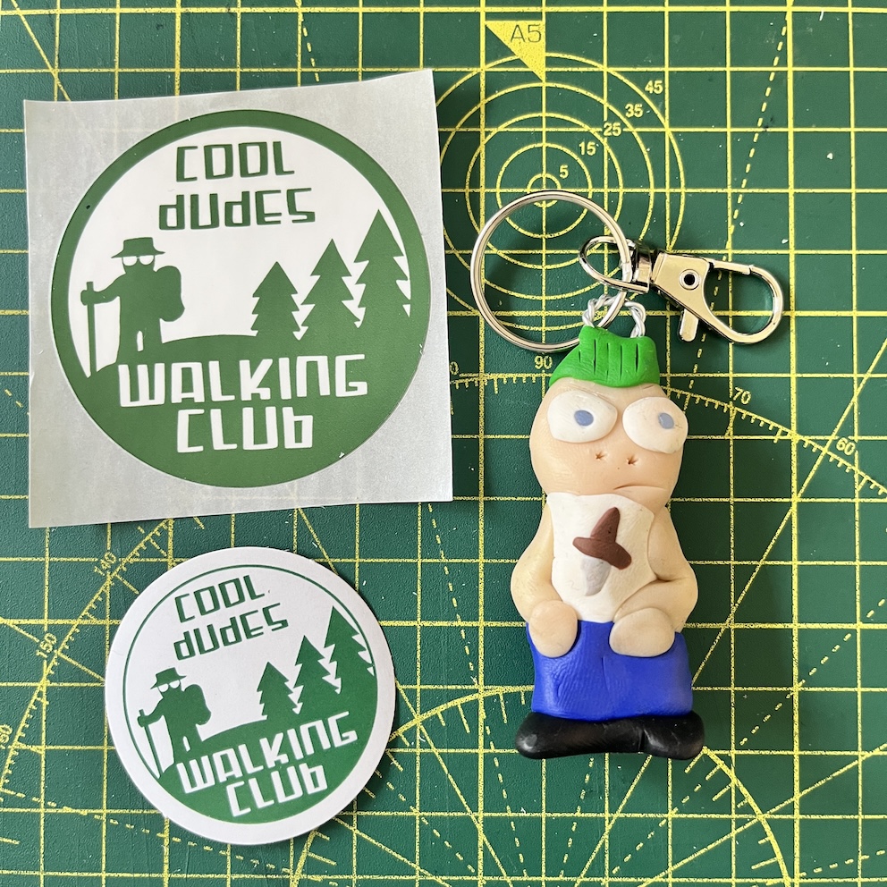 IMG_9079 Green Haired Punk Keyring & Stickers (Free P&P UK Only)