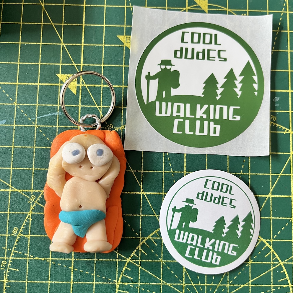 IMG_9109 Orange Towel Keyring & Stickers (Free P&P UK only)