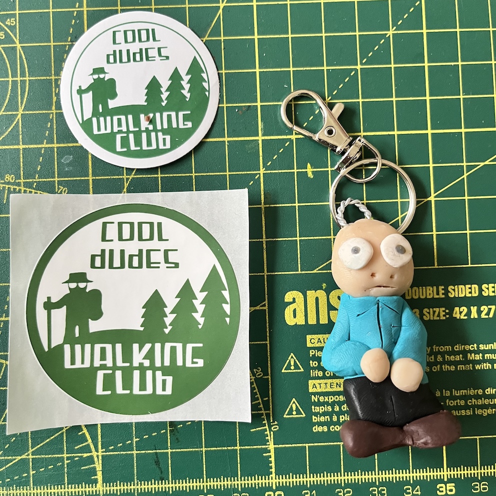 IMG_9122 Sad Blue Shirt Keyring & Stickers (Free P&P UK only)