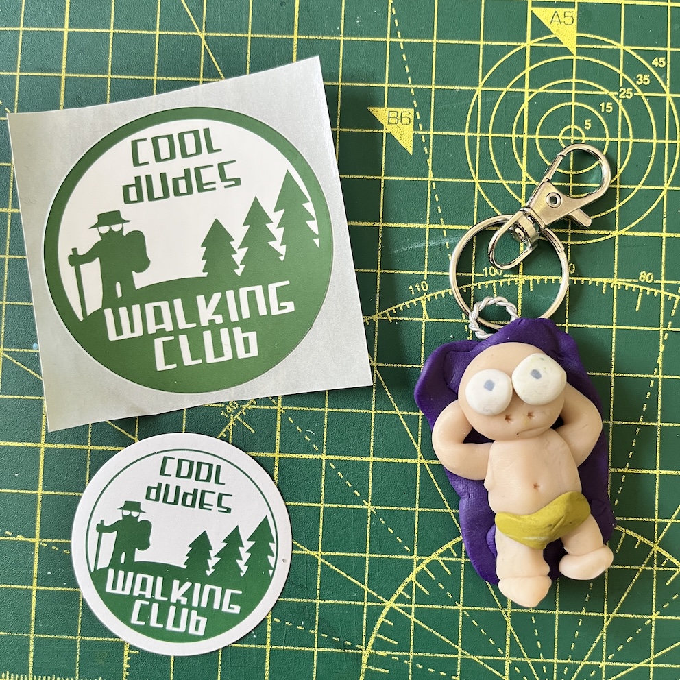 IMG_9149 Purple Towel Keyring & Stickers (Free P&P UK only)