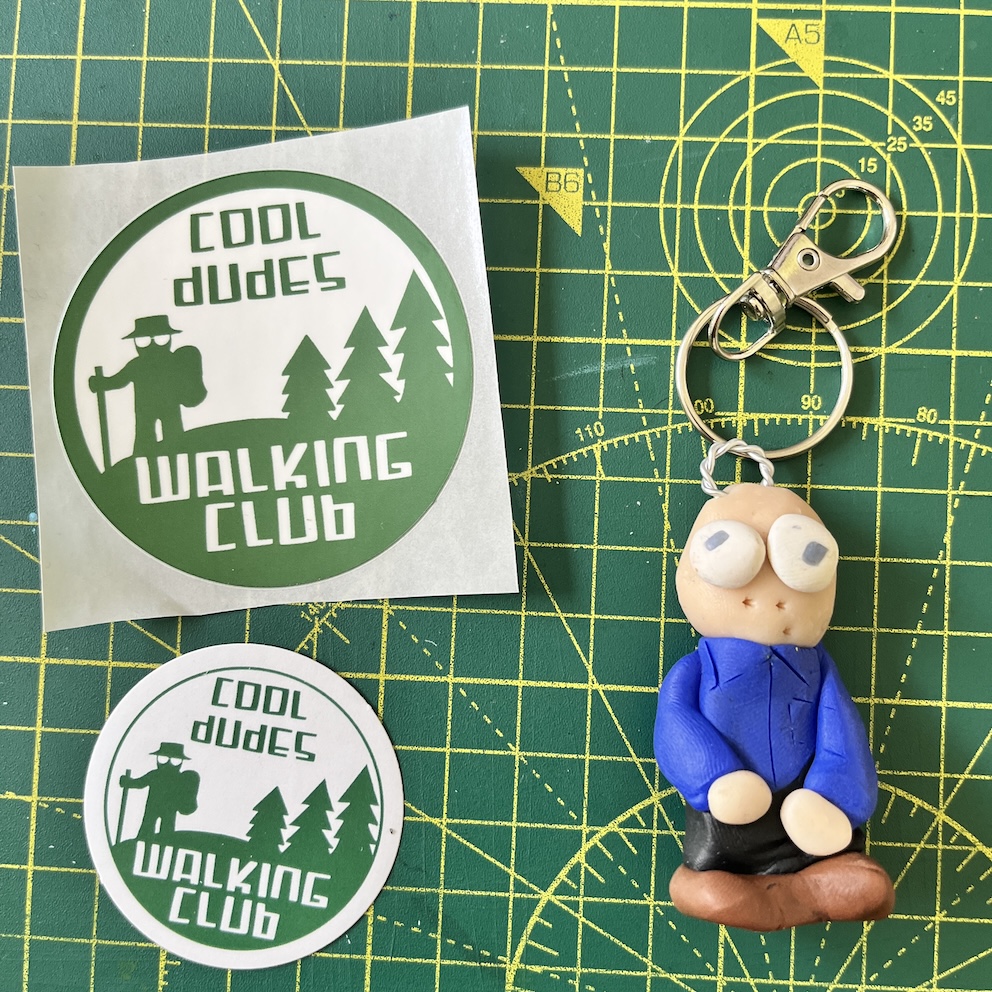 IMG_9152 Surprised Blue Shirt Keyring & Stickers (Free P&P UK only)