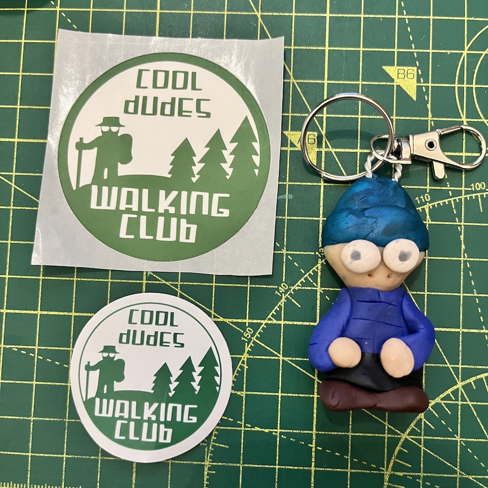 IMG_9220 Weird Head Winter Keyring & Stickers (Free P&P UK only)