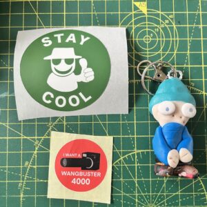 Surprised Winter Keyring & Stickers (Free P&P UK only)