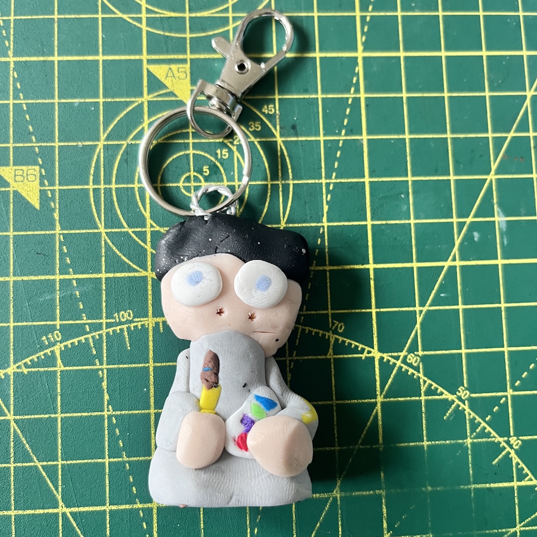 Grumpy Artist #21 Keyring (Free P&P UK only)