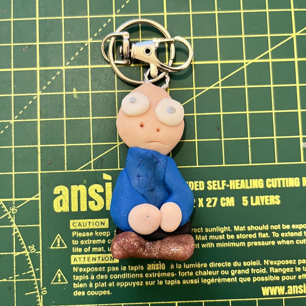 Glum Blue Shirt Keyring (Free P&P UK only)