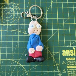 Sad Blue Shirt and Red Trousers Keyring (Free P&P UK only)