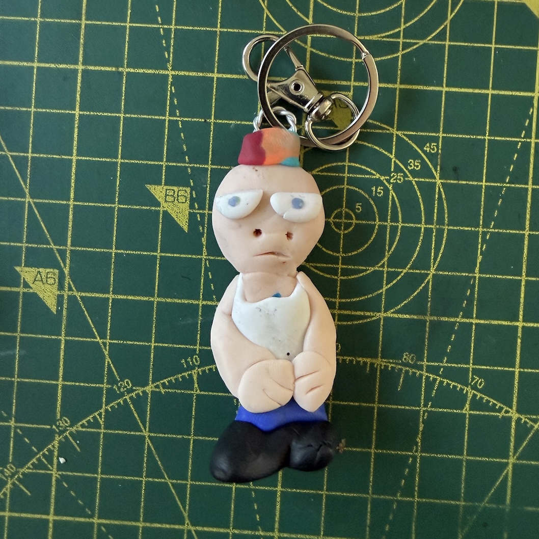 Multi-Coloured Mohican Punk Keyring (Free P&P UK Only)