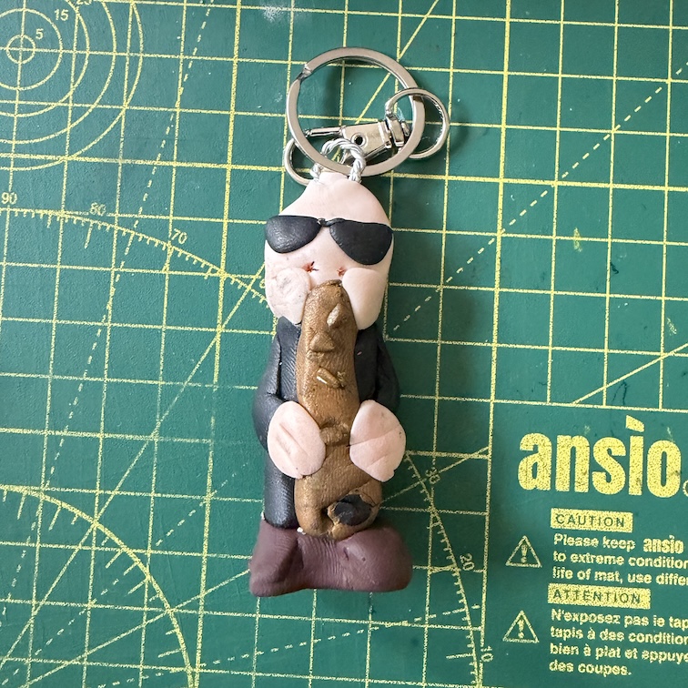 Flat Saxophone Player Keyring (Free P&P UK only)