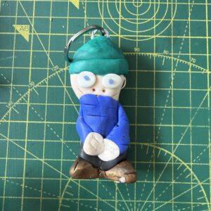 Cheeky Winter Keyring  (Free P&P UK only)