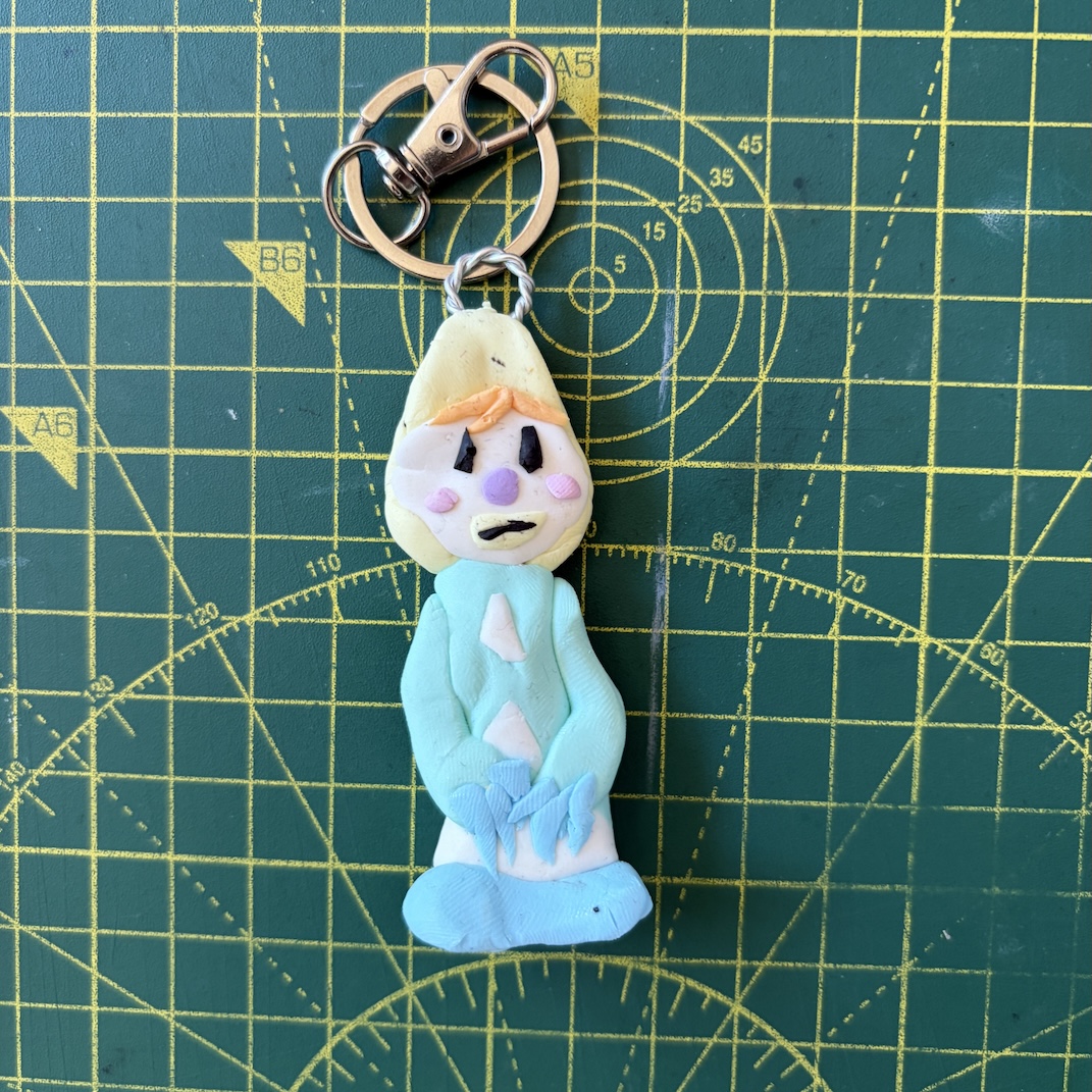 Melancholy Pastel Sandown Clown Keyring (Free P&P UK only)