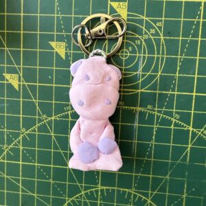 IMG_3612 2 Pastel Pink Ploppahotamus Keyring (Free P&P UK only)