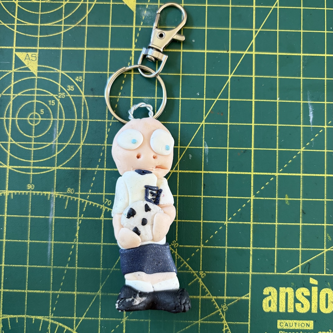 Nervous England Footballer Keyring (Free P&P UK only)