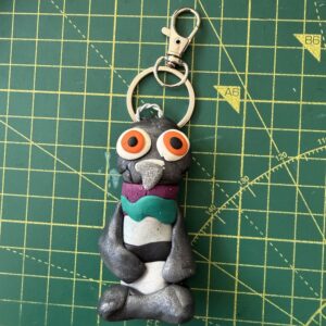 Scarred Face Pigeon Keyring (Free P&P UK only)