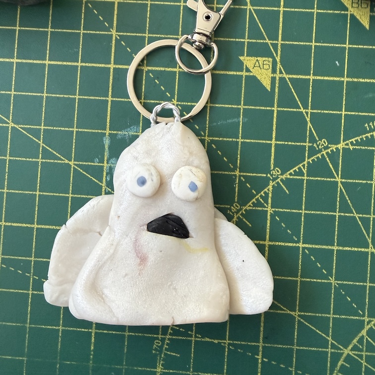 Wide Ghost Keyring (Free P&P UK only)